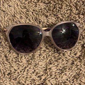 Mauve/blush pink circle glasses